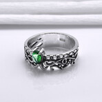 Sterling Silver Filigree Ring // Silver (10)