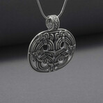 Sterling Silver Viking Knot Pendant // Silver