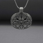 Sterling Silver Viking Knot Pendant // Silver