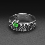 Sterling Silver Filigree Ring // Silver (10)