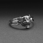 Sterling Silver Tiger Ring // Silver (9)