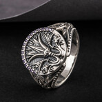 Sterling Silver Lotus Ring // Silver (8)