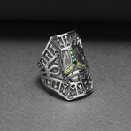 Sterling Silver Hexahedron Ankh Ring // Silver (11.5)