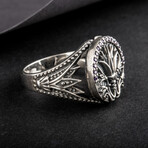 Sterling Silver Lotus Ring // Silver (8)