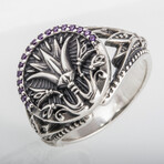Sterling Silver Lotus Ring // Silver (8)