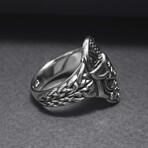 Sterling Silver Odin Mask Ring // Silver (11.5)
