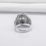 Sterling Silver Blindfolded Woman Ring // Silver (9)