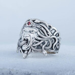 Sterling Silver Medusa Ring // Silver (7)