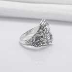 Sterling Silver Blindfolded Woman Ring // Silver (9)