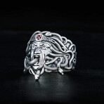 Sterling Silver Medusa Ring // Silver (7)