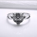 Sterling Silver Tiger Ring // Silver (9)