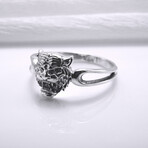 Sterling Silver Tiger Ring // Silver (9)
