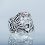 Sterling Silver Medusa Ring // Silver (7)