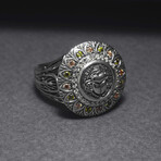 Sterling Silver Scarab Ring // Silver (10)