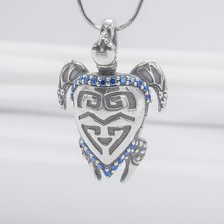 Sterling Silver Turtle Minimalistic Pendant // Silver (6)