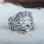 Sterling Silver Medusa Ring // Silver (7)