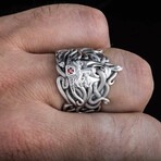 Sterling Silver Medusa Ring // Silver (7)