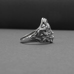 Sterling Silver Blindfolded Woman Ring // Silver (9)