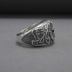 Sterling Silver Vegvisir Ring // Silver (9)
