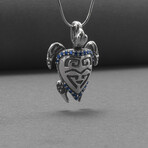 Sterling Silver Turtle Minimalistic Pendant // Silver (9)