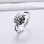 Sterling Silver Tiger Ring // Silver (9)