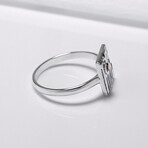 Sterling Silver Square Ring // Silver (10)