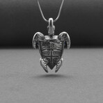 Sterling Silver Turtle Minimalistic Pendant // Silver (9)