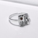 Sterling Silver Square Ring // Silver (10)