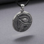 Sterling Slver Spartan Pendant // Silver