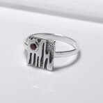 Sterling Silver Square Ring // Silver (10)