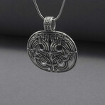 Sterling Silver Viking Knot Pendant // Silver