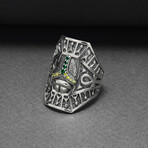 Sterling Silver Hexahedron Ankh Ring // Silver (11.5)