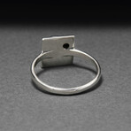 Sterling Silver Square Ring // Silver (10)