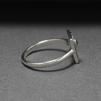 Sterling Silver Square Ring // Silver (10)
