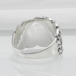 Sterling SilverAnchor And Chain Ring // Silver (8)