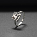 Sterling Silver Square Ring // Silver (10)