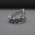 Sterling Silver Double-Headed Serpent Ring // Silver (10)