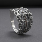 Sterling SilverAnchor And Chain Ring // Silver (8)