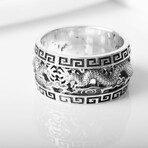 Sterling Silver Ying Yang Silver Ring // Silver (9)