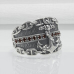 Sterling SilverAnchor And Chain Ring // Silver (8)