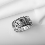Sterling Silver Ying Yang Silver Ring // Silver (9)