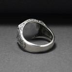 Sterling Silver Skull Signet Ring // Silver (9.5)