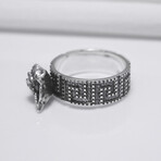 Sterling Silver Seashell Ring // Silver (9.5)