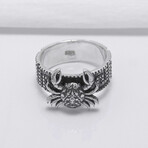 Sterling Silver Crab Ring // Silver (10.5)