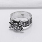 Sterling Silver Crab Ring // Silver (10.5)