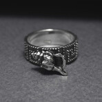 Sterling Silver Seashell Ring // Silver (9.5)