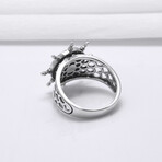 Sterling Silver Ship Wheel Ring // Silver (11.5)