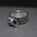 Sterling Silver Seashell Ring // Silver (9.5)