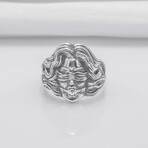 Sterling Silver Blindfolded Woman Ring // Silver (9)