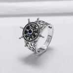 Sterling Silver Ship Wheel Ring // Silver (11.5)
